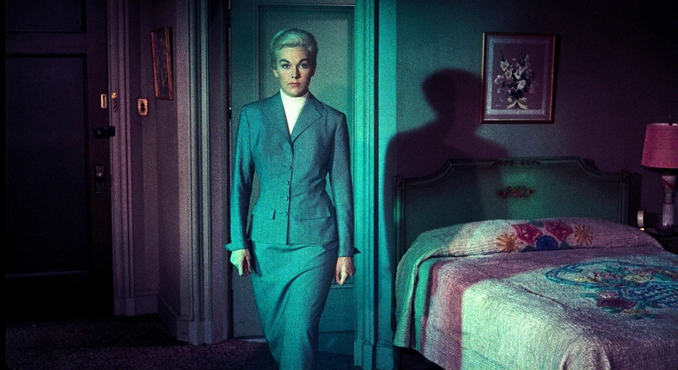 Kim Novak jako Madeleine Elster/Judy Barton. "Zawrót głowy", reż. Alfred Hitchcock, 1958 r.