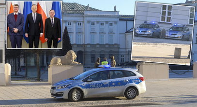 Duże siły policji przed Pałacem Prezydenckim. Trwa wyczekiwanie na Wąsika i Kamińskiego [ZDJĘCIA]