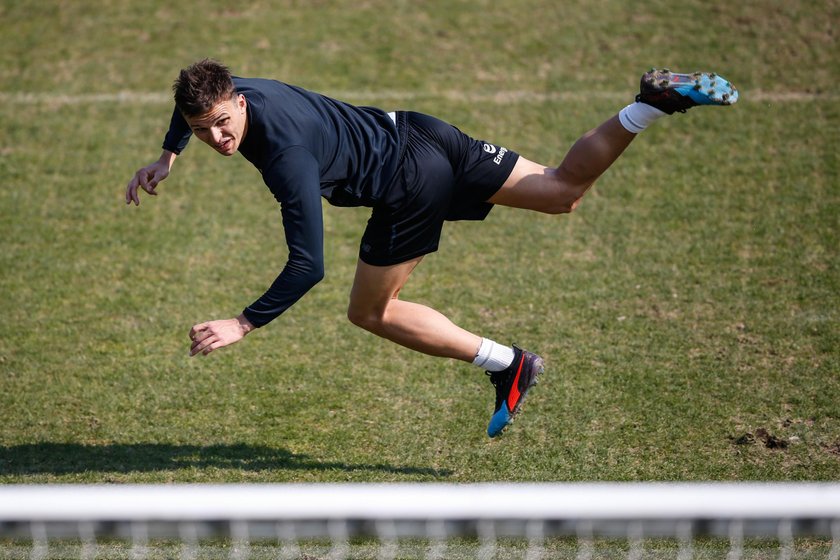 Pilka nozna. Ekstraklasa. Lechia Gdansk. Trening. 04.04.2019