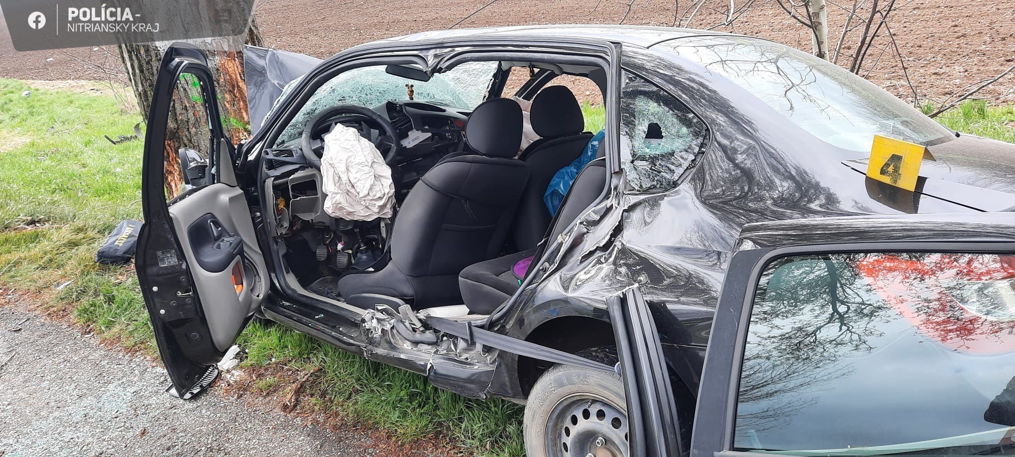 Vodič Renaultu neprežil náraz do stromu v obci Hronské Kľačany.