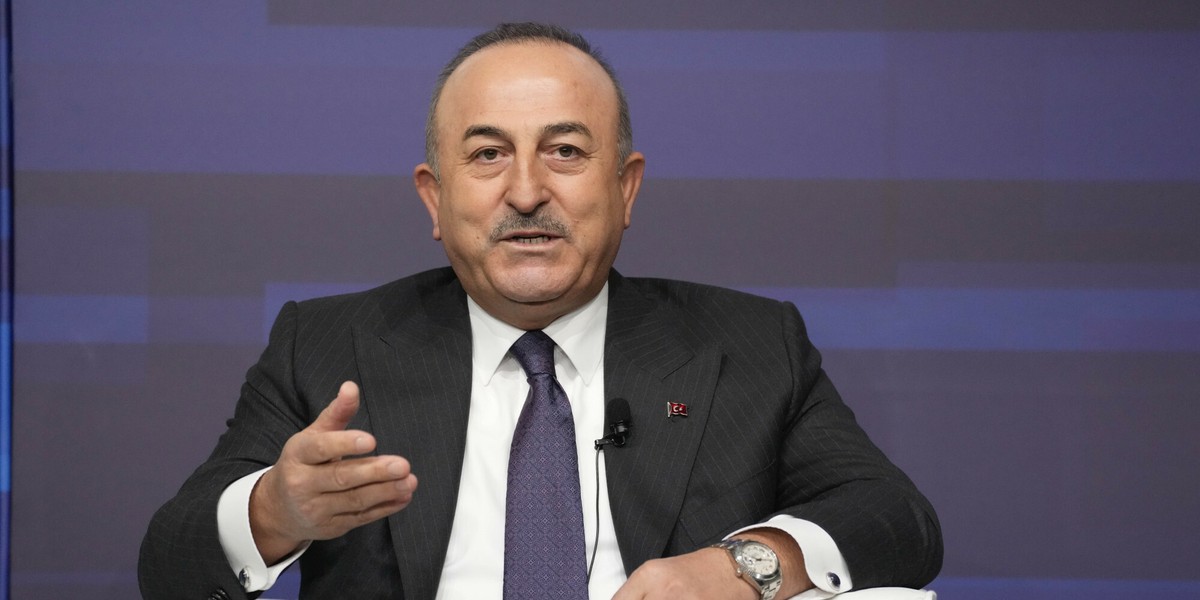 Turecki minister spraw zagranicznych Mevlut Cavusoglu.