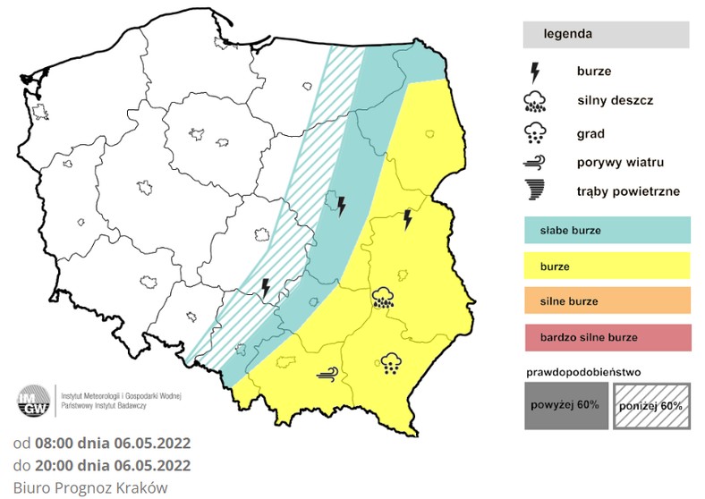 W piątek grzmieć będzie na wschodzie i południowym wschodzie