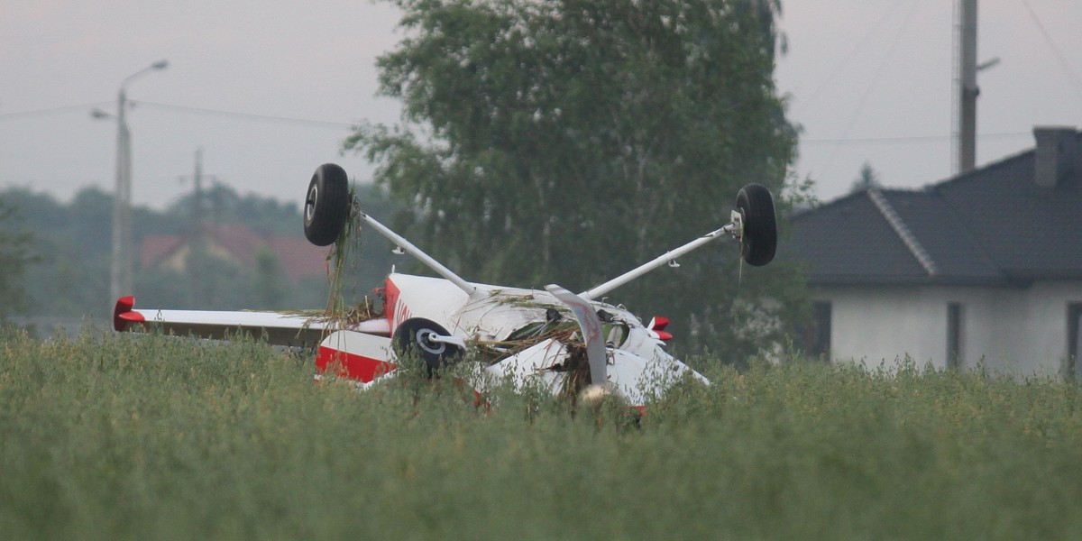 jedlińsk samolot zderzenie awionetka