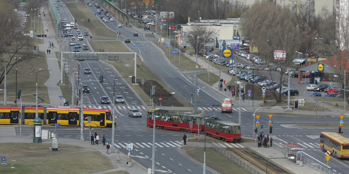 Tramwaj na Powstańców Śląskich  w Warszawie.