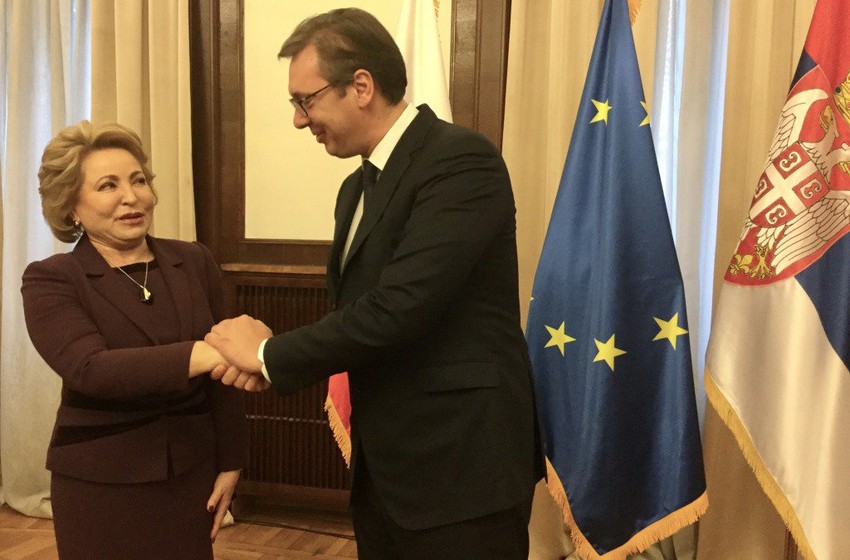 Valentina Matvijenko i Aleksandar Vučić