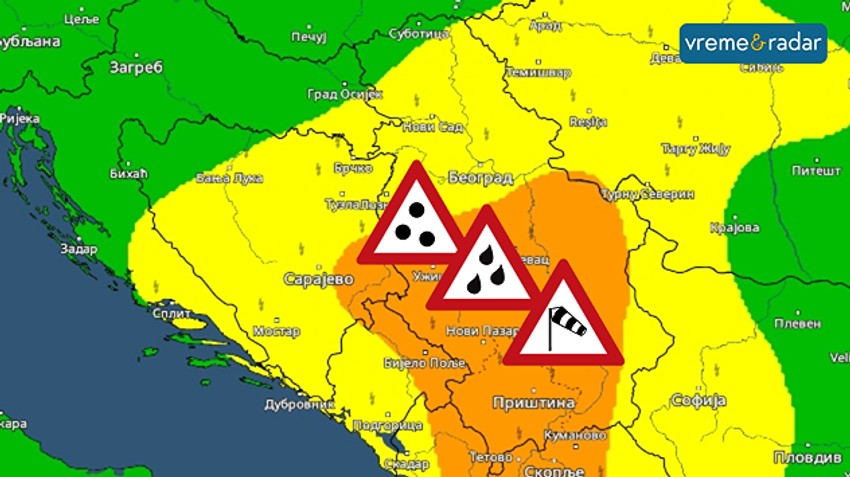 Mogućee su lokalne nepogode