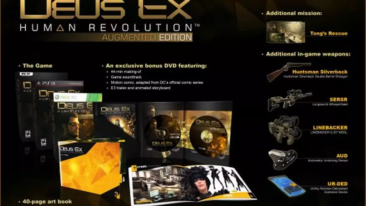 Oto, co Was czeka w edycji kolekcjonerskiej Deus Ex: Human Revolution