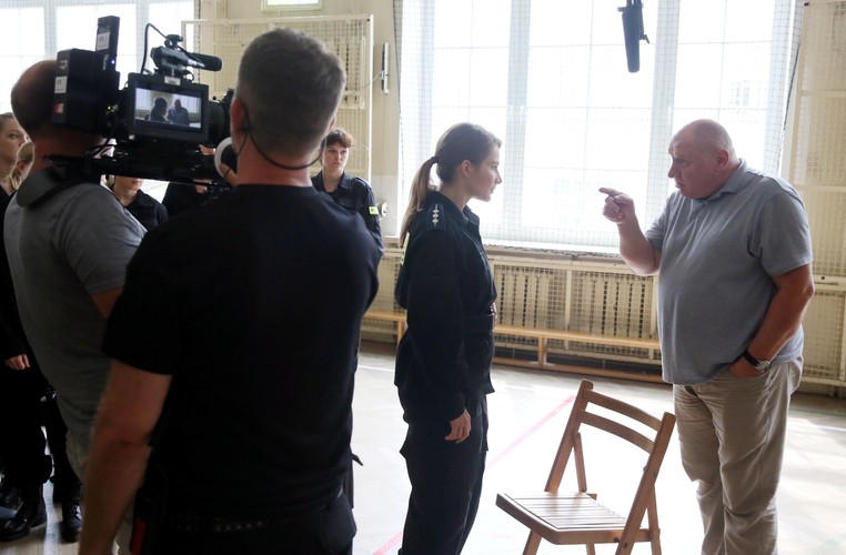 Anna Dereszowska i Andrzej Grabowski na planie nowego 'Pitbulla'