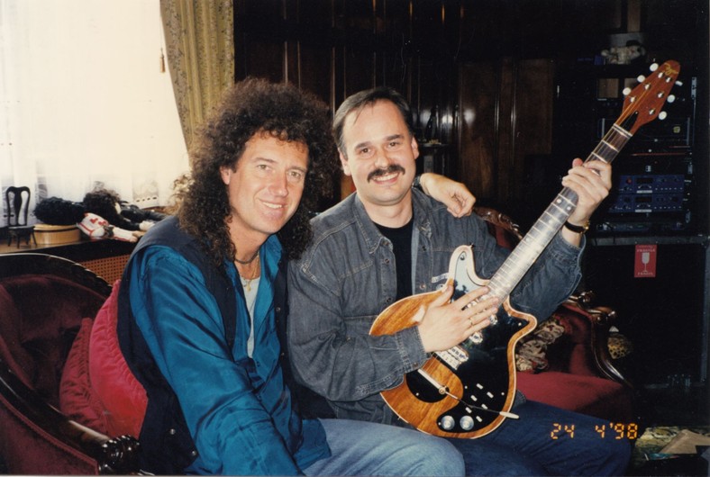 Wiesław Weiss i Brian May (fot. archiwum prywatne Wiesława Weissa)