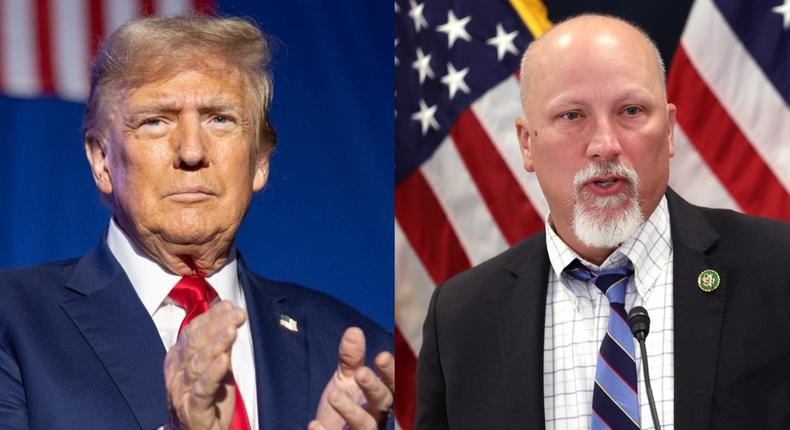 Former President Donald Trump and Rep. Chip Roy of Texas.Kevin Dietsch/Getty Images; Scott Eisen/Getty Images