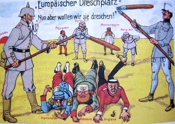 "Ależ ich teraz wymłócimy!" Niemiec i Austro-Węgry ponad Francją, Rosją i Anglią. 