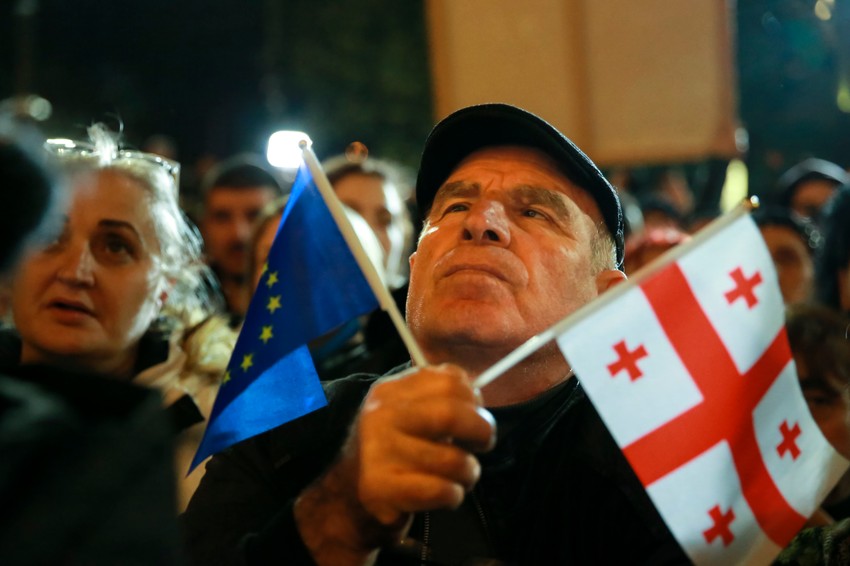 Protesti nakon parlamentarnih izbora u Tbilisiju, Gruzija, 28. oktobra