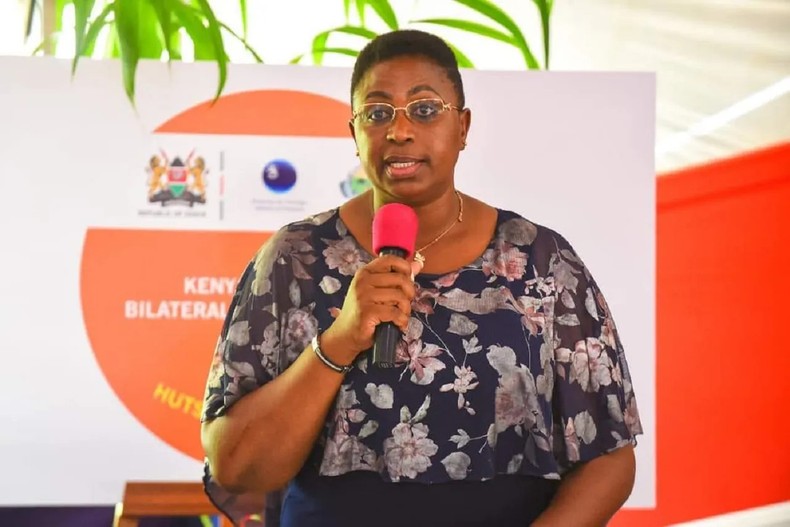 Public Service, Affirmative Action and Gender Cabinet Secretary Aisha Jumwa speaking during a past forum