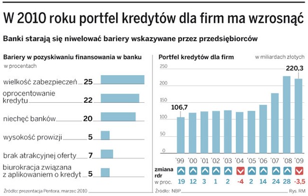 W 2010 roku portfel kredytów dla firma ma wzrosnąć