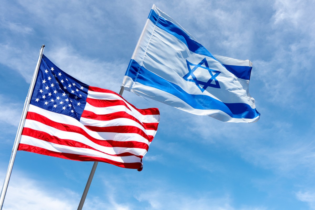American,And,Israeli,Flags,In,Jerusalem,,Israel