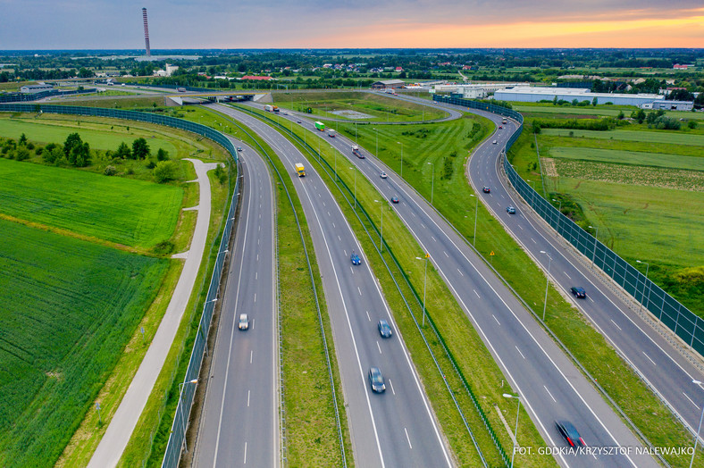 Autostrada A2 w okolicy węzła Pruszków