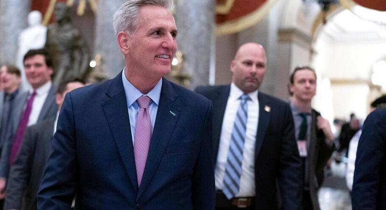 House Speaker Kevin McCarthy of California is pictured at the Capitol on January 7, 2023.AP Photo/Jose Luis Magana