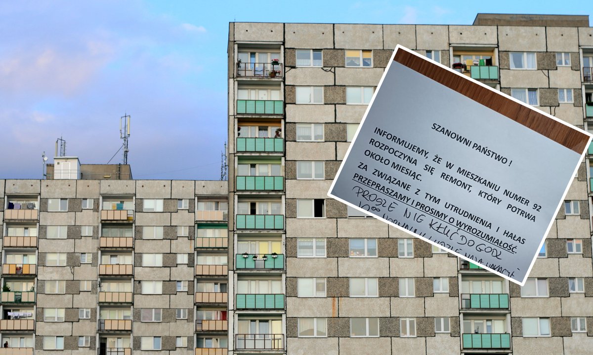 Poinformował sąsiadów o remoncie. Ktoś odpowiedział dosadnie