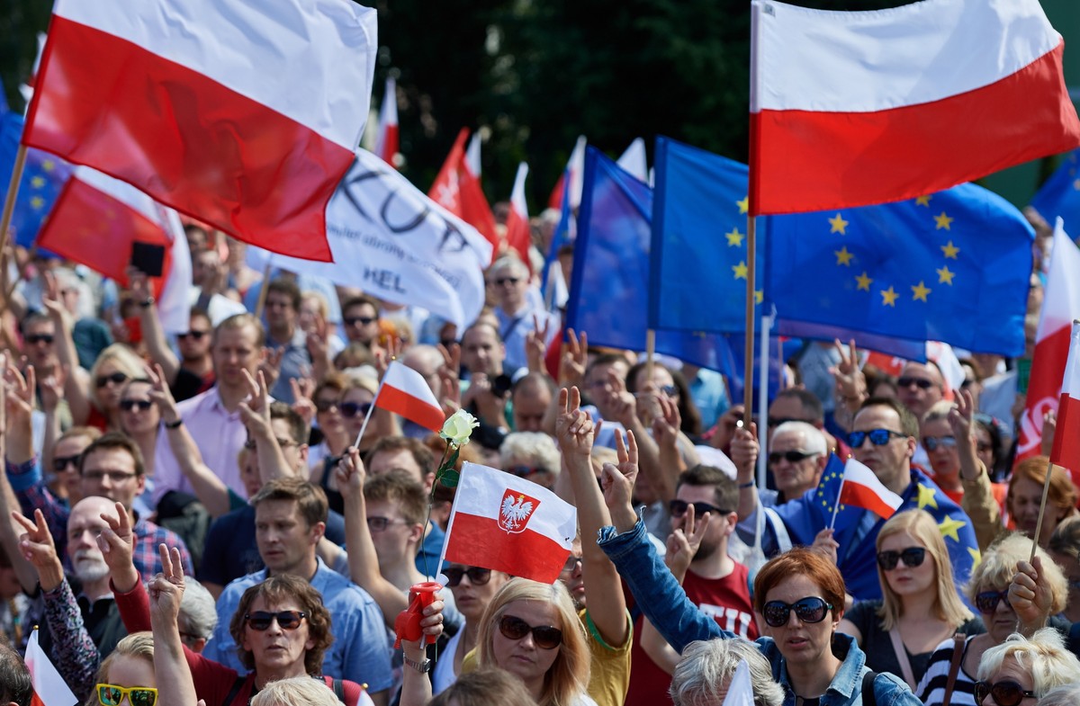Gdańsk - niedawny protestu przeciwko ustawie o Sądzie Najwyższym.