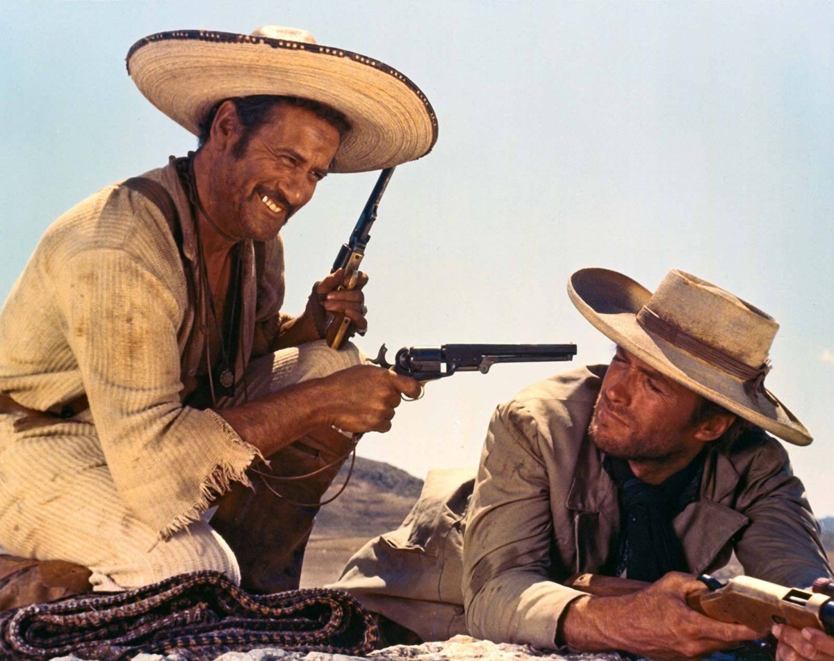 Eli Wallach i Clint Eastwood w westernie "Dobry, zły i brzydki"