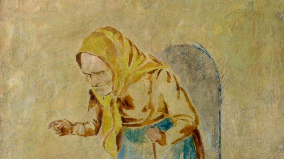 Bruno Schulz, "Staruszka" (1942) - fresk z Willi Landaua w Drohobyczu 