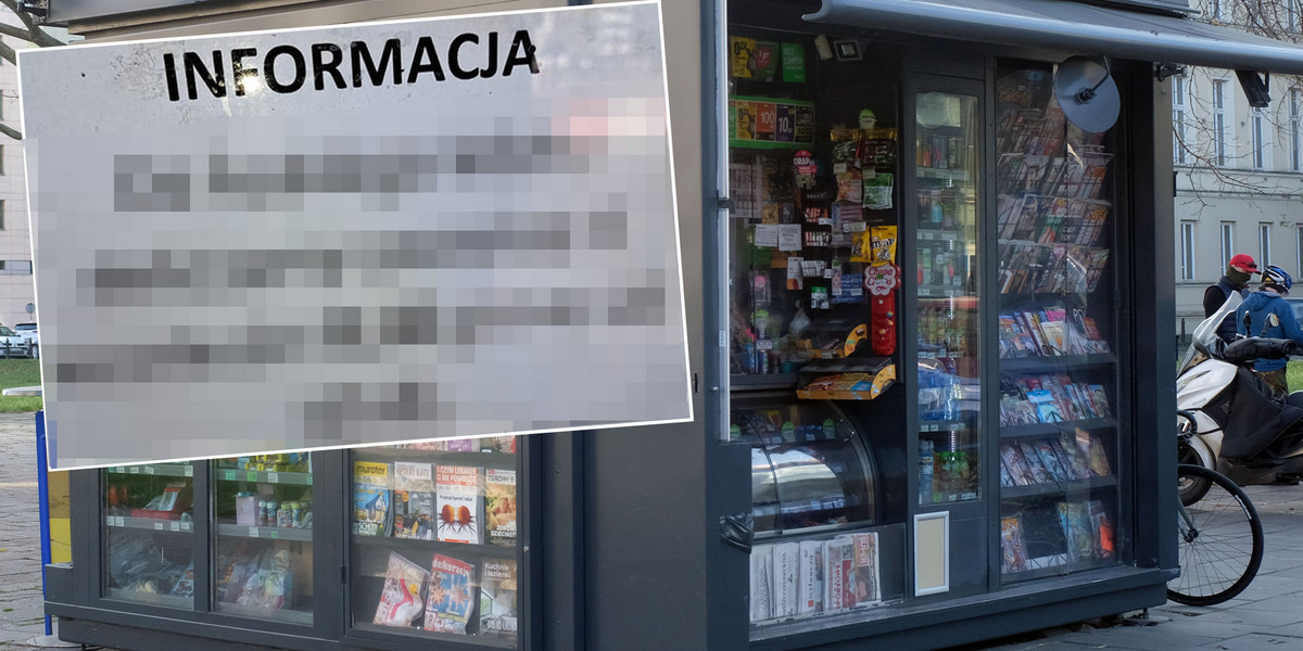 Kartka na kiosku z tą informacją rozwścieczyła warszawiaków.