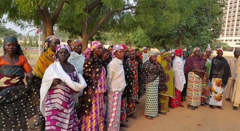 Bring Back Our Girls group marches to Presidential Villa on January 14, 2016