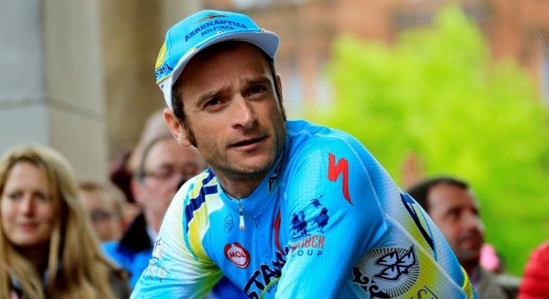 In 2014, Michele Scarponi of the Astana team pictured at the 97th Giro d'Italia