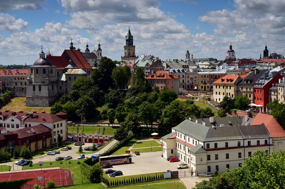 Lublin - widok z donżonu zamku na Stare Miasto