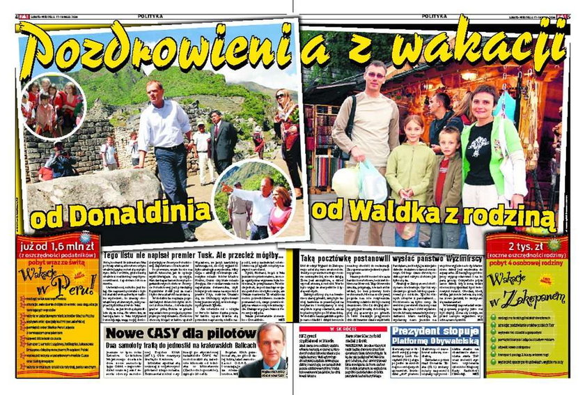 Pozdrowienia z wakacji od Donaldinia