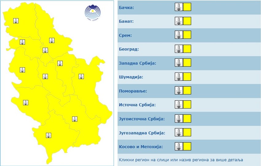Meteoalarm 16. januar