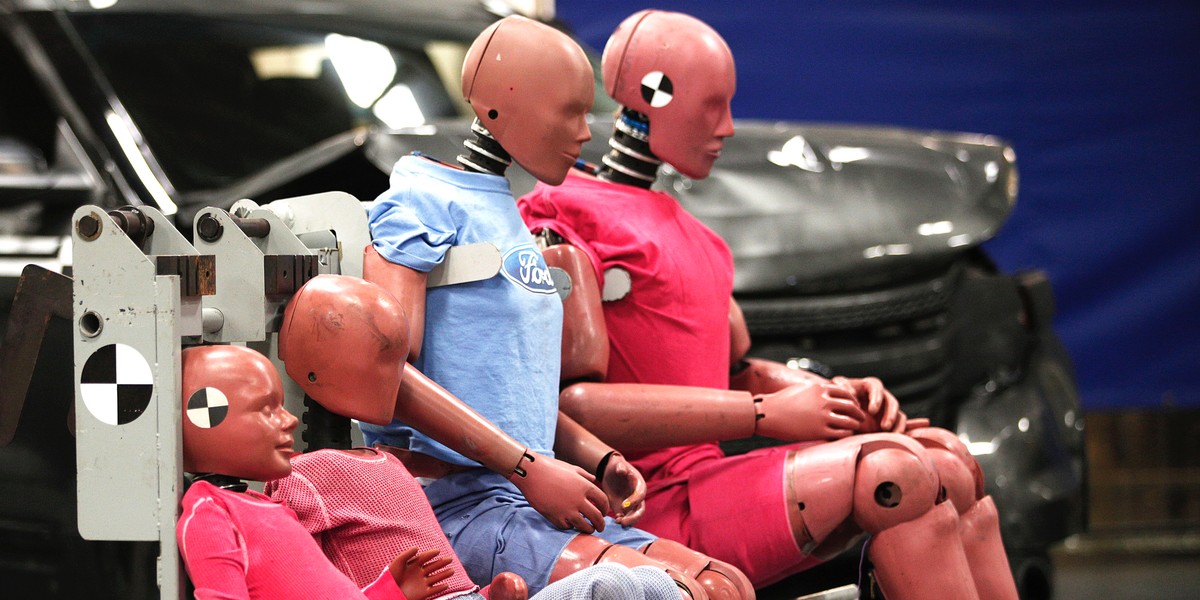 Crash-test dummies live a hard life.