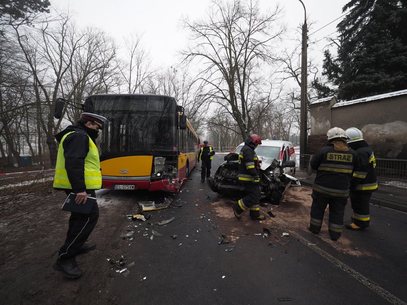 Wypadek przy Okólnej w Łodzi 