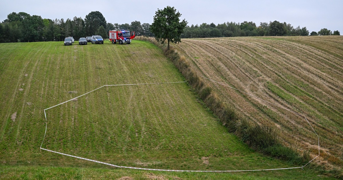 Dron z rosyjskimi napisami spadł pod Zamościem. Jest ruch prokuratury
