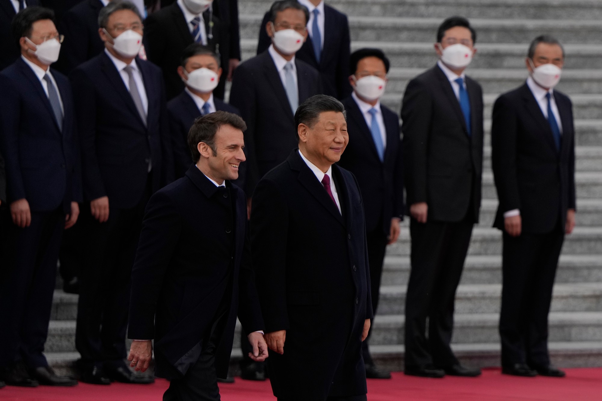 Francúzsky prezident Emmanuel Macron na návšteve Číny.