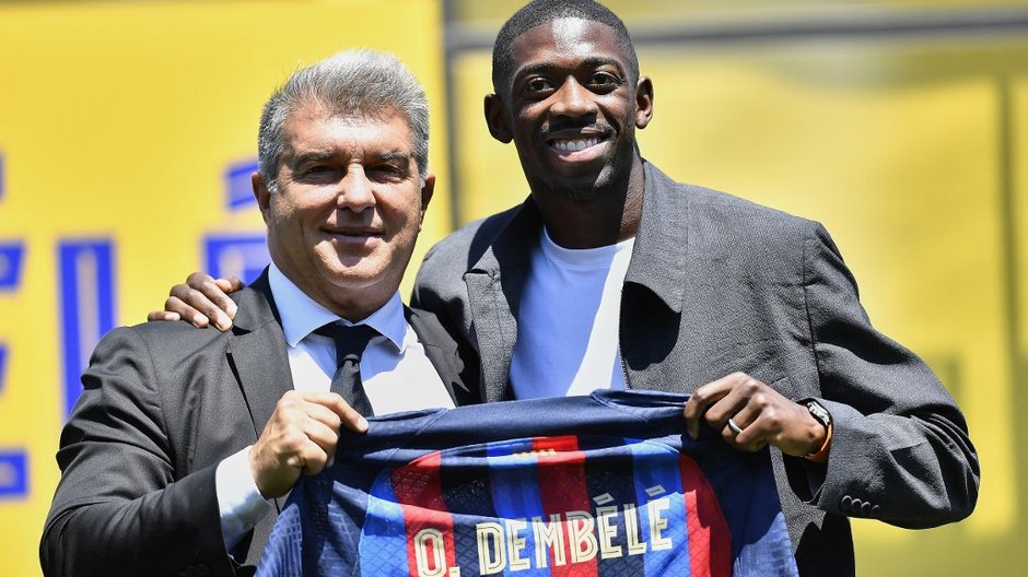 Joan Laporta i Ousmane Dembélé