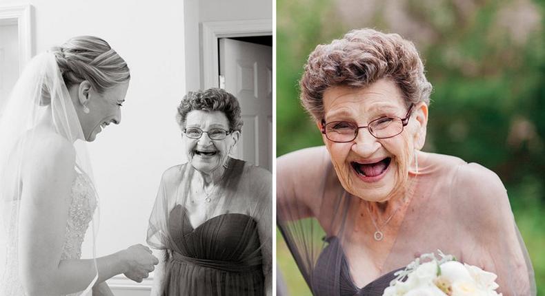 Bride invites her 89-yr-old grandma to be her bridesmaid