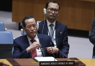 Severnokorejski ambasador u UN Song Kim tokom sastanka Saveta bezbednosti 28. juna