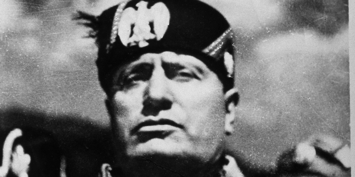 Benito Mussolini.