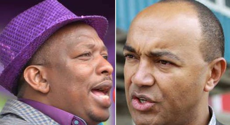 Nairobi Senator Mike Sonko and Peter Kenneth