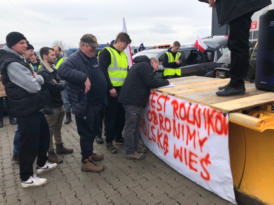 Protest Rolników z Podhala. Rogoźnik (09.02.2024)