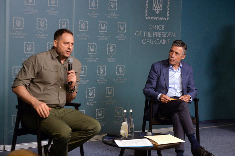 Anders Fogh Rasmussen i Andrij Jermak, szef kancelarii prezydenta Ukrainy, 2022 r.