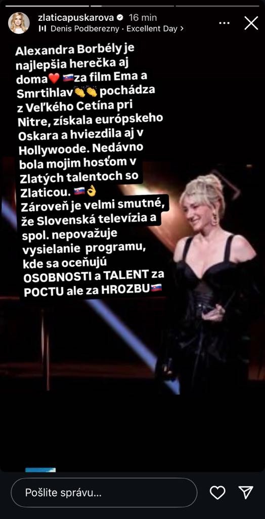 Moderátorka zverejnila kritický príspevok.