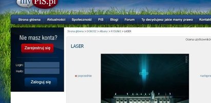 Laserowy krzyż zamiast pomnika przed Pałacem?