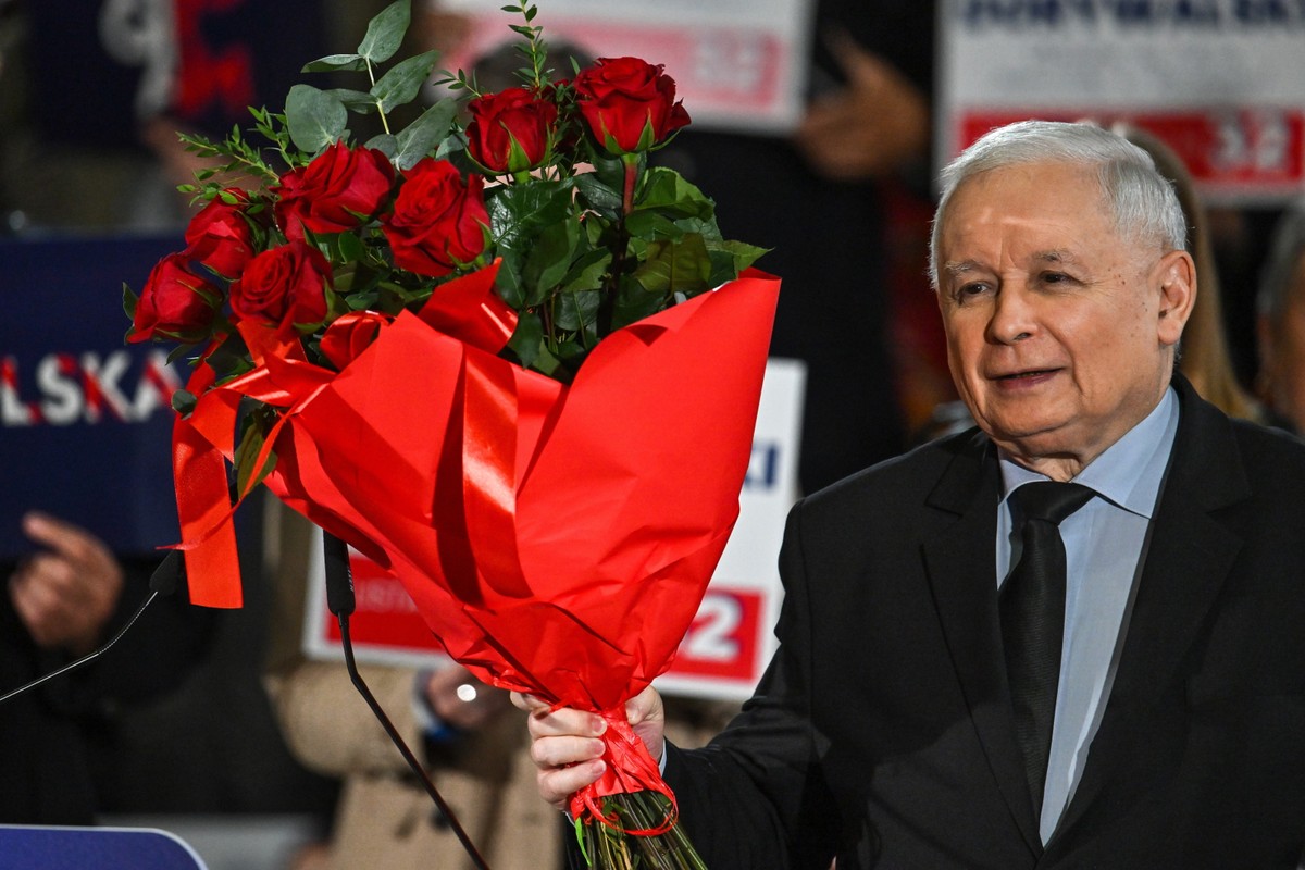 Jarosław Kaczyński w Busku-Zdroju