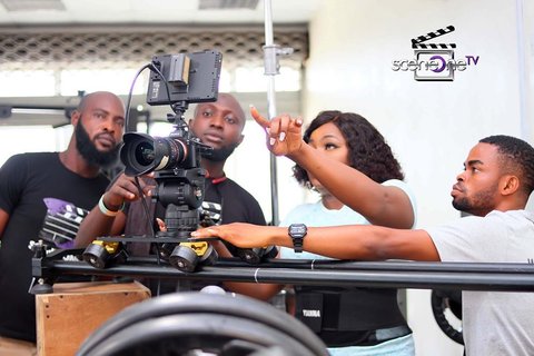 Funke Akindele Bello behind the camera in season 17 of 'Jenifa's Diary' [Instagram/Jenifa's Diary]