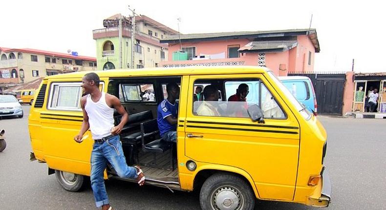 A typical Lagos Danfo bus