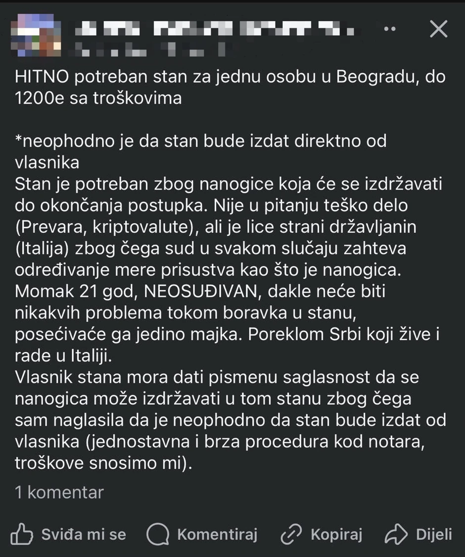 Oglas za stan 