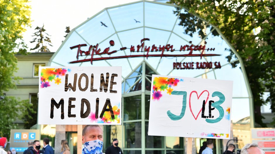 Protest w obronie Trójki "Stop cenzurze!" (22.05.2020)