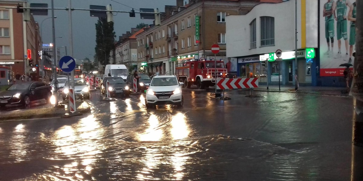 Ulewa w Zielonej Górze